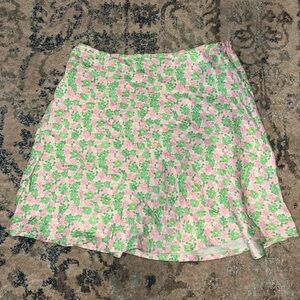 zara floral mini skirt